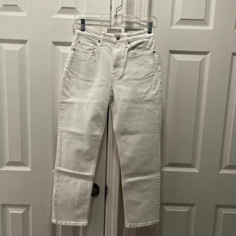 NWT Everlane The High-Rise Straight Jean sz 25 in White - Picture 2 of 7